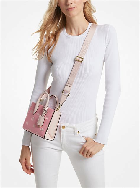 michael michael kors logo debossed leather convertible crossbody bag|mk dome crossbody.